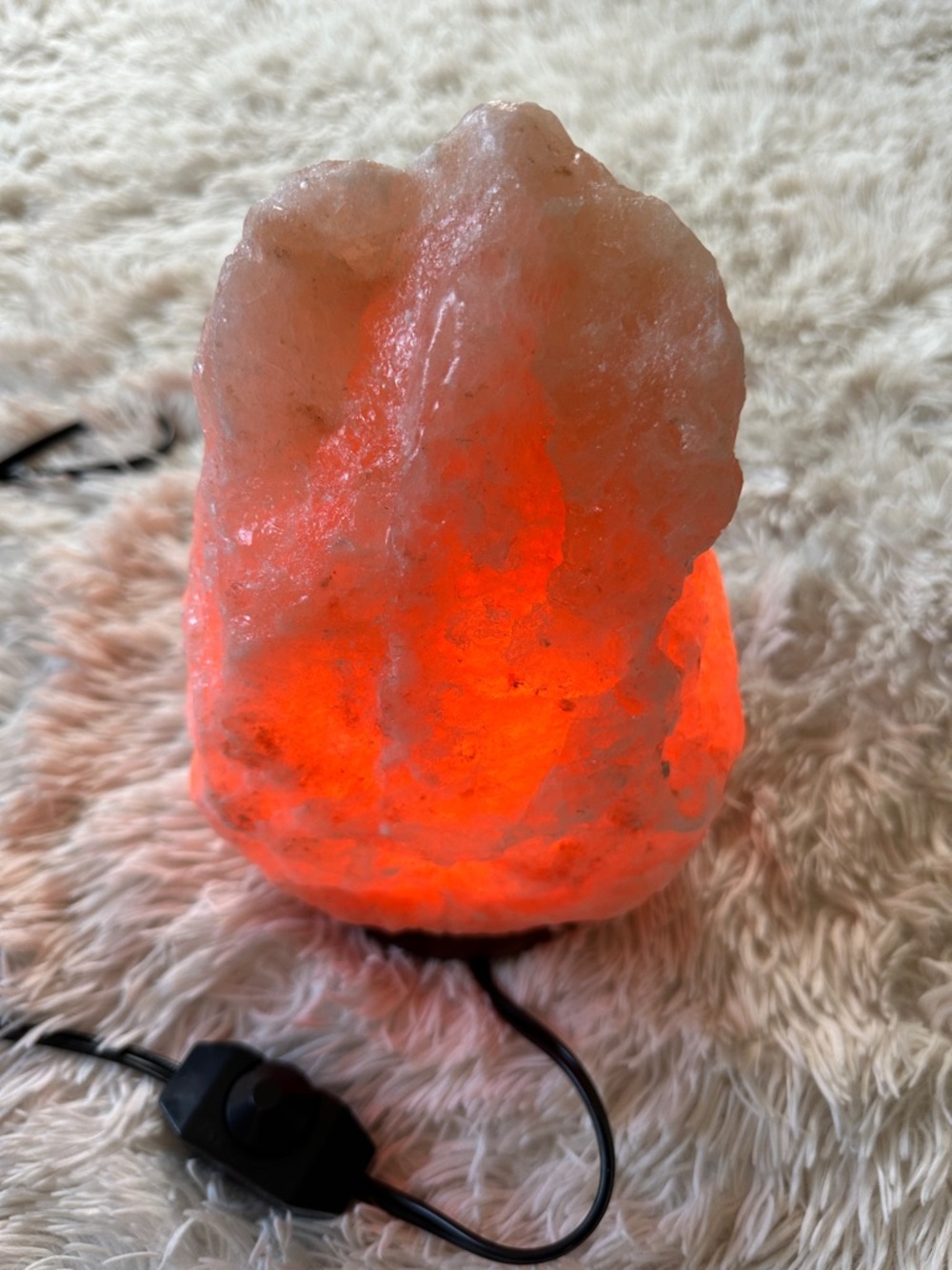Natural Himalayan Salt Lamp - Pink with Orange Glow